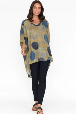 Cotton Tops<Cotton Village Abra Blue Spot Oversized Top