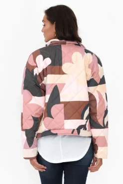 Jackets<Elm Abstraction Beige Jacket