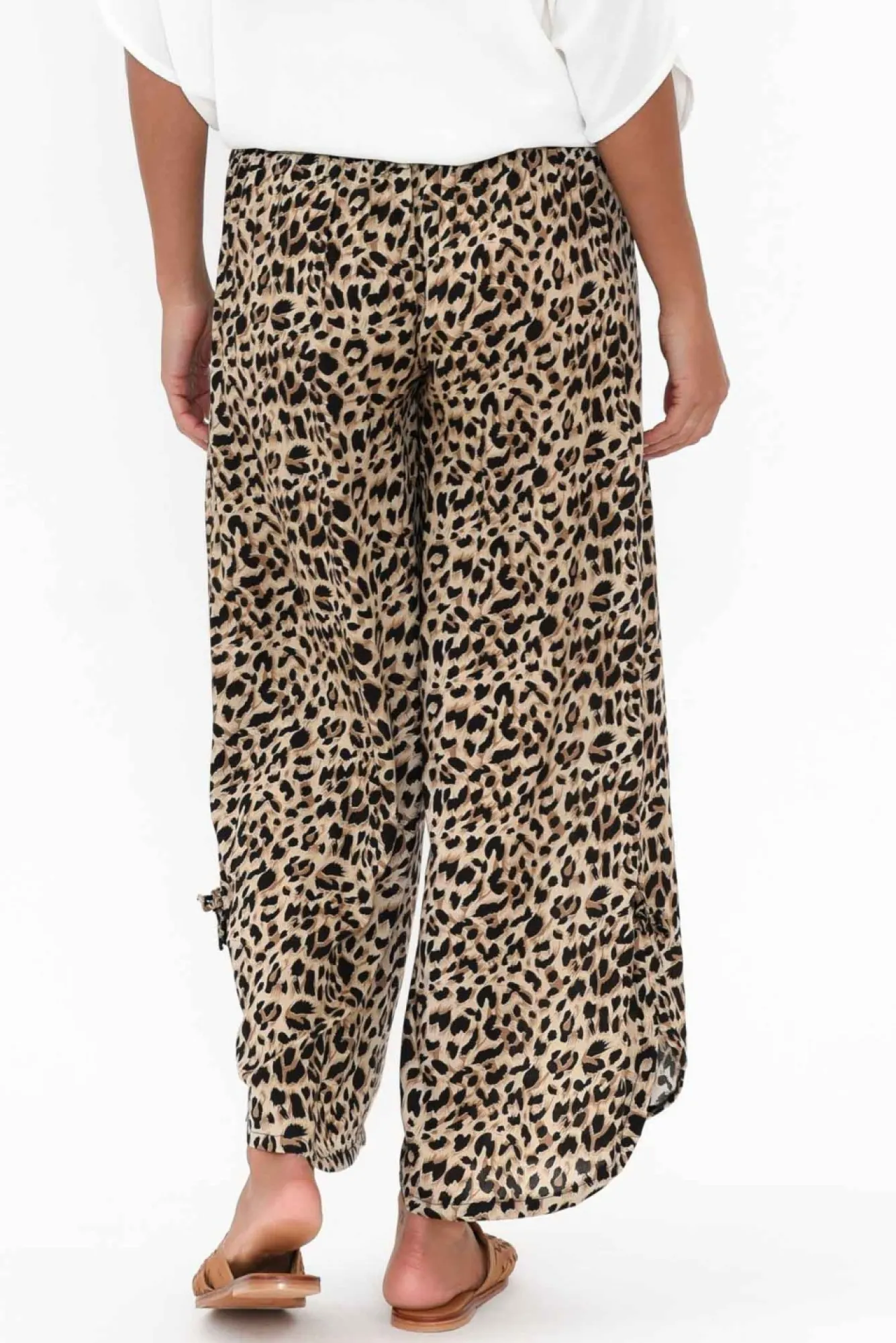 Pants<Willow Tree Adler Brown Leopard Wide Leg Pant