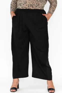 Pants<Tirelli Aimee Black Side Panel Palazzo Pant