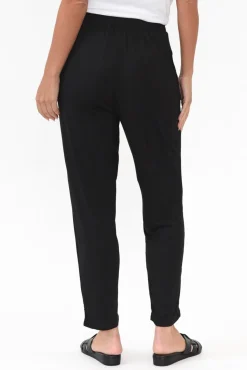 Pants<Willow Tree Alabama Black Modal Straight Leg Pant
