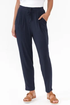 Pants<Willow Tree Alabama Navy Modal Straight Leg Pant