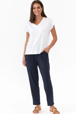 Pants<Willow Tree Alabama Navy Modal Straight Leg Pant
