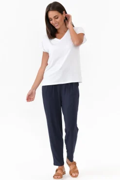 Pants<Willow Tree Alabama Navy Modal Straight Leg Pant