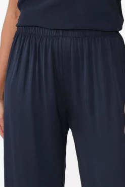 Pants<Italian Closet Alistair Navy Gloss Frayed Pant