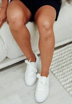 White Sneakers<Keds Alley White Sequin Sneaker