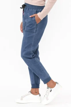 Pants<Elm Alli Blue Denim Jogger Pant