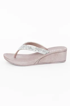 Heeled Sandals<Holster Alora Champagne Diamante Wedge