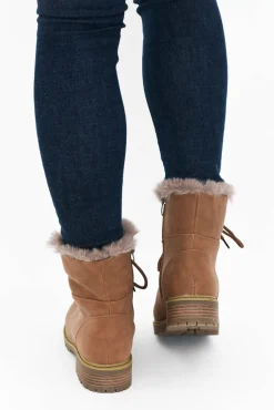 Boots<Bay Lane Alpine Tan Faux Fur Boot