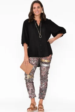 Shirts<Label of Love Amirah Black Button Up Shirt