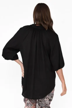 Shirts<Label of Love Amirah Black Button Up Shirt