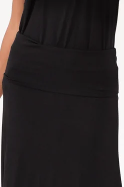 Skirts<Bamboo Villa Amy Black Bamboo Maxi Skirt