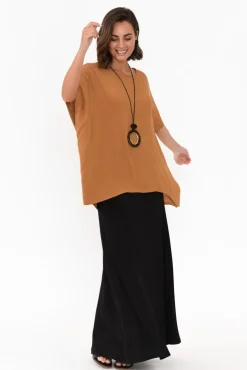 Skirts<Bamboo Villa Amy Black Bamboo Maxi Skirt