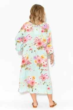 Below Knee Dresses<Red Lotus Andi Cherry Blossom Midi Dress