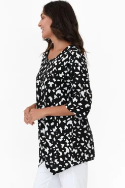 Linen Tops<Hourglass Anya Black Spot Linen Cotton Top