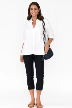 Cotton Tops<Circ The Label Arbor White Cotton Poplin Shirt