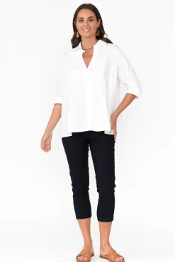 Cotton Tops<Circ The Label Arbor White Cotton Poplin Shirt