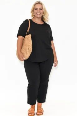 Cotton Tops<Betty Basics Ariana Black Cotton Tee