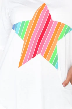 Cotton Tops<Betty Basics Ariana Rainbow Star Cotton Tee