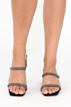 Heeled Sandals<Laguna Quays Arnie Black Diamante Heel
