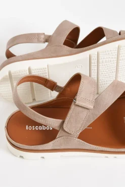 Flat Sandals<Los Cabos Ashli Taupe Strappy Sandal