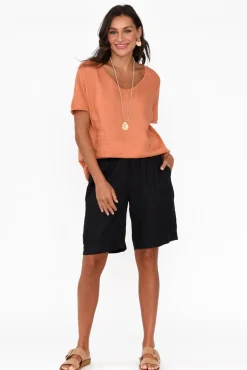 Shorts<Gordon Smith Aster Black Linen Short