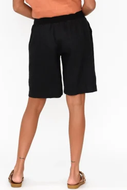 Shorts<Gordon Smith Aster Black Linen Short
