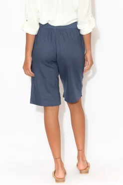 Shorts<Gordon Smith Aster Indigo Linen Short