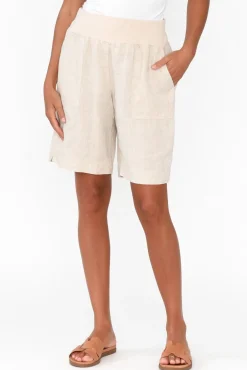 Shorts<Gordon Smith Aster Natural Linen Short