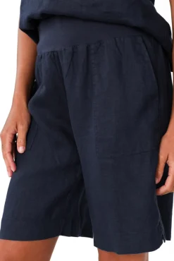 Shorts<Gordon Smith Aster Navy Linen Short