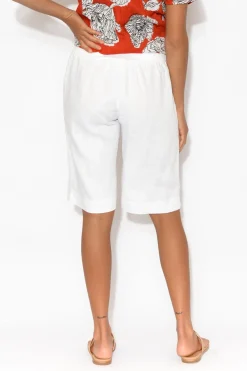 Shorts<Gordon Smith Aster White Linen Short