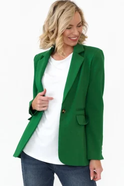 Jackets<365 Days Audra Emerald Fitted Stretch Blazer