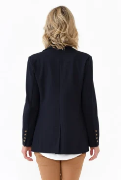 Jackets<365 Days Audra Navy Fitted Stretch Blazer