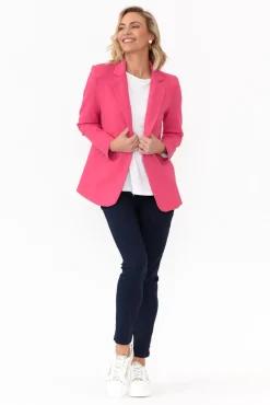 Jackets<365 Days Audra Pink Fitted Stretch Blazer