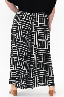 Pants<Silver Wishes Baker Black Stripe Wide Leg Pant