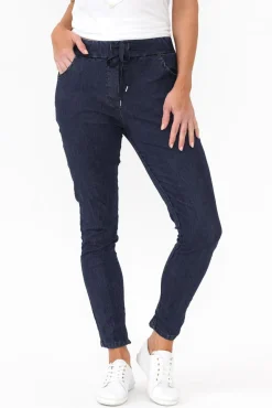 Pants<Rosa Sera Baldwin Dark Wash Denim Stretch Pant