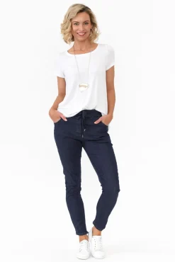 Pants<Rosa Sera Baldwin Dark Wash Denim Stretch Pant