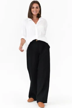 Pants<Eadie Lifestyle Barton Black Linen Pant