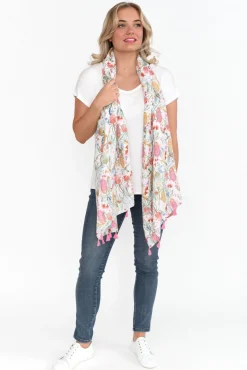 Scarves<Enhance Beata Multi Banksia Scarf