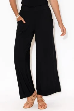 Pants<Tani Bella Black Micro Modal Wide Leg Pant