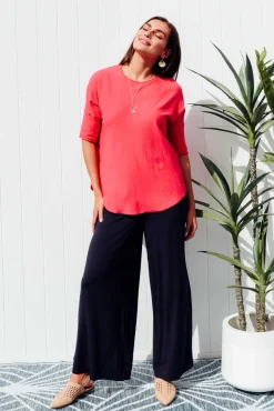 Pants<Tani Bella Navy Micro Modal Wide Leg Pant