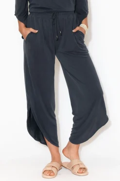Pants<Xhayl Belu Navy Modal Cropped Pant