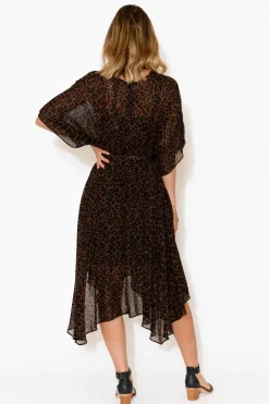 Maxi Dresses<Fate Becker Beside You Brown Animal Dress