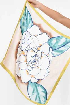 Scarves<Zoda Bess Chartreuse Satin Square Scarf