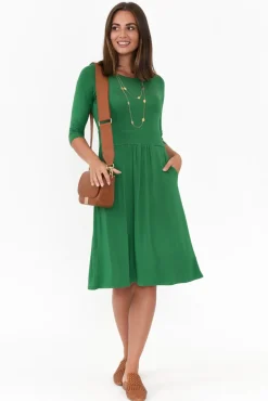Bamboo Dresses<Bamboo Body Bethany Green Bamboo Pocket Dress