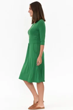 Bamboo Dresses<Bamboo Body Bethany Green Bamboo Pocket Dress