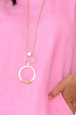 Linen Tops<Gordon Smith Bianca Pink Linen Button Back Tank