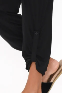 Pants<Bamboo Body Black Bamboo Pocket Pant