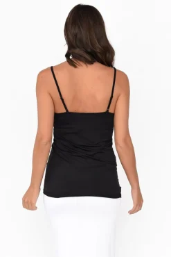 Sleeveless Tops<Pq Black Bamboo Slip Cami