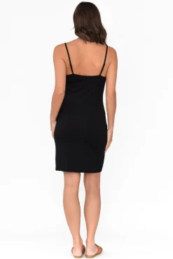 Bamboo Dresses<PQ Black Bamboo Slip Dress